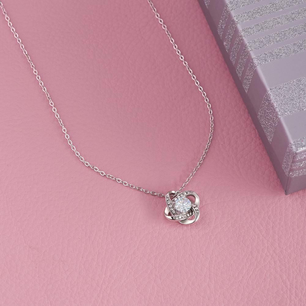 To My Daughter - From Dad - Love Knot Necklace Gift Set