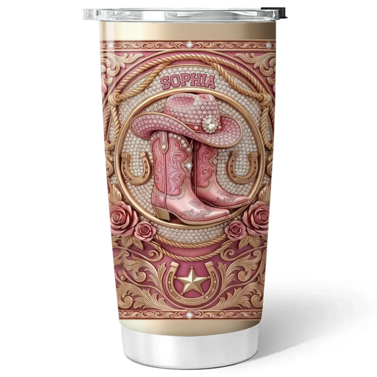 Vintage Western Cowgirl Tumbler - Personalized Gifts For Cowgirl