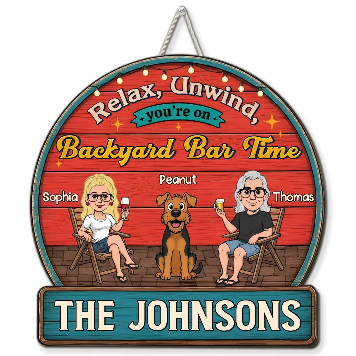 Cheers To Backyard Memories - Personalized Custom Wood Sign