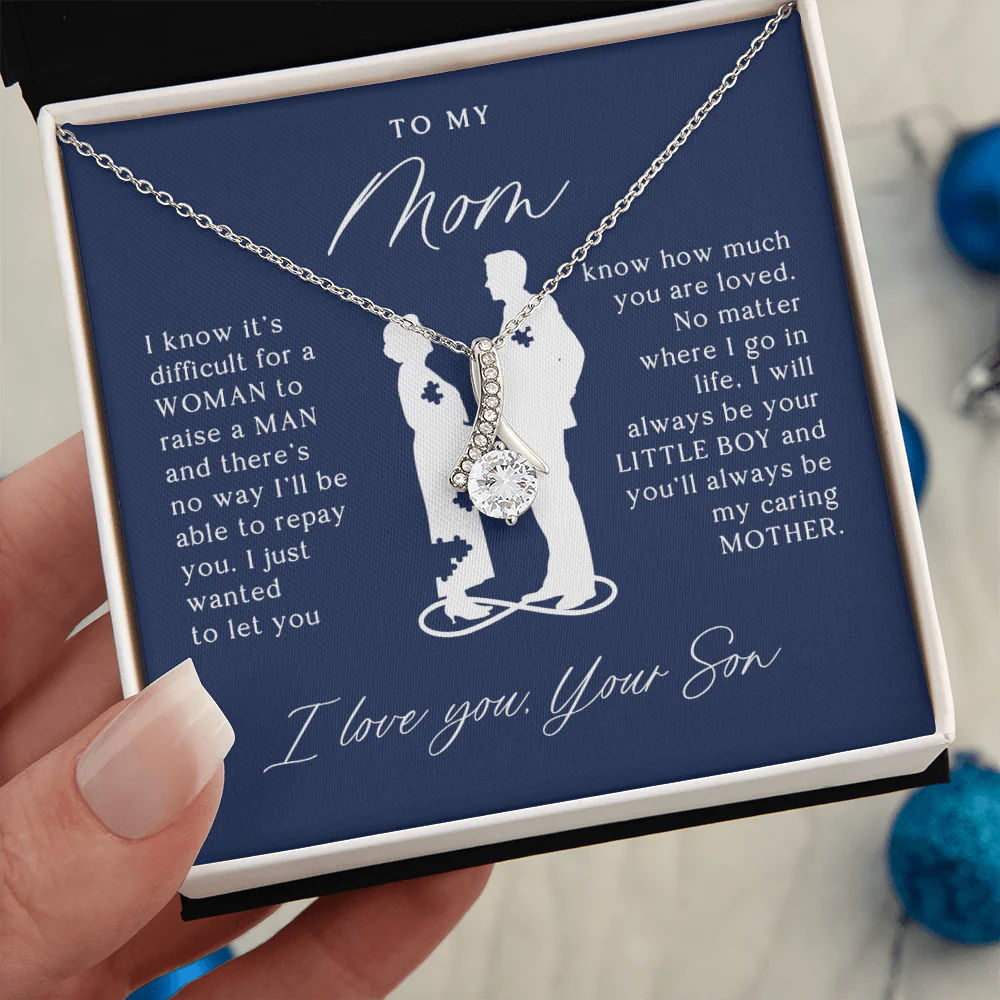 To My Mom Gift From Son - I Will Always Be Your Little Boy - Alluring Beauty Necklace