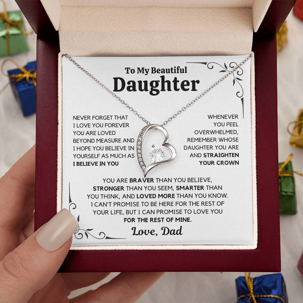 To My Daughter – Forever Love Necklace - From Dad