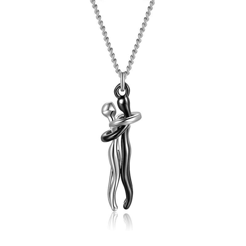 Hugging Couple Necklace - Romantic Gift For Wife