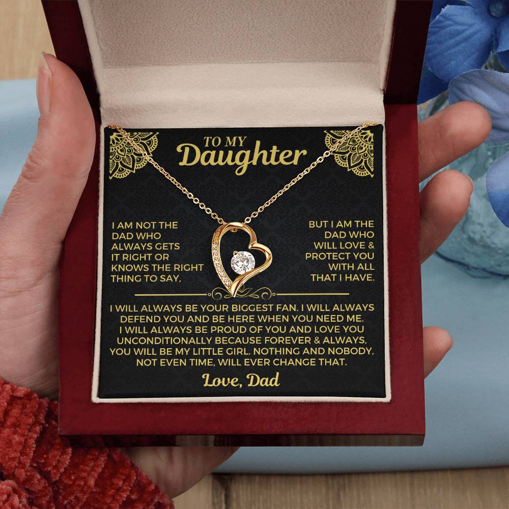 To My Daughter - Love Dad - Forever Love Necklace Gift Set