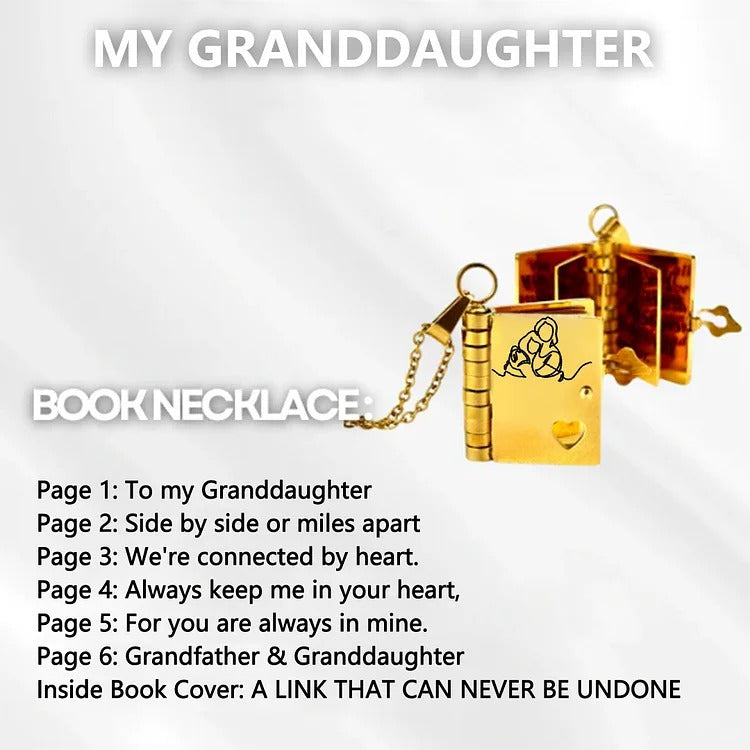 Forever Connected - My Granddaughter Book Necklace