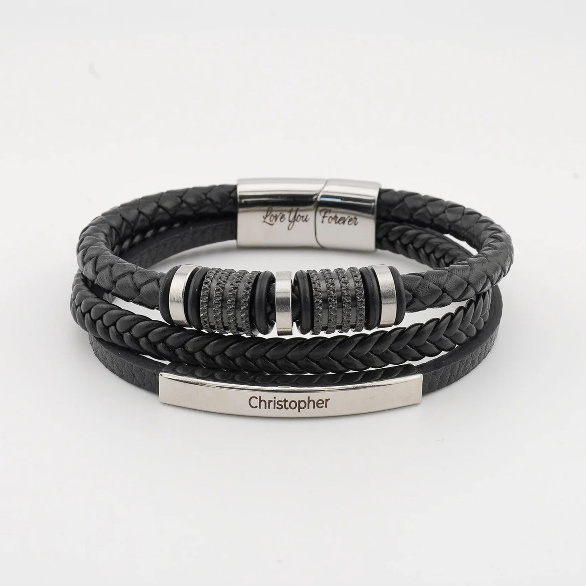 To My Son - Forever Connected - Son's Customized Bracelet