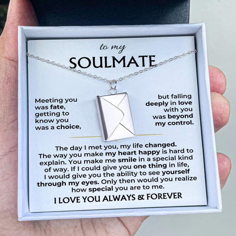 To My Soulmate - Love Letter Necklace - Beautiful Gift Set