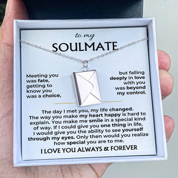To My Soulmate - Love Letter Necklace - Beautiful Gift Set