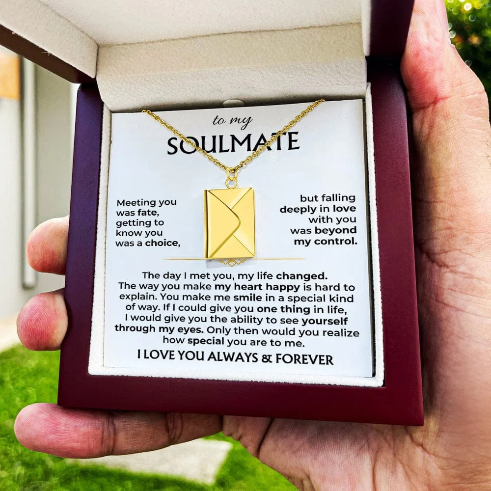 To My Soulmate - Love Letter Necklace - Beautiful Gift Set