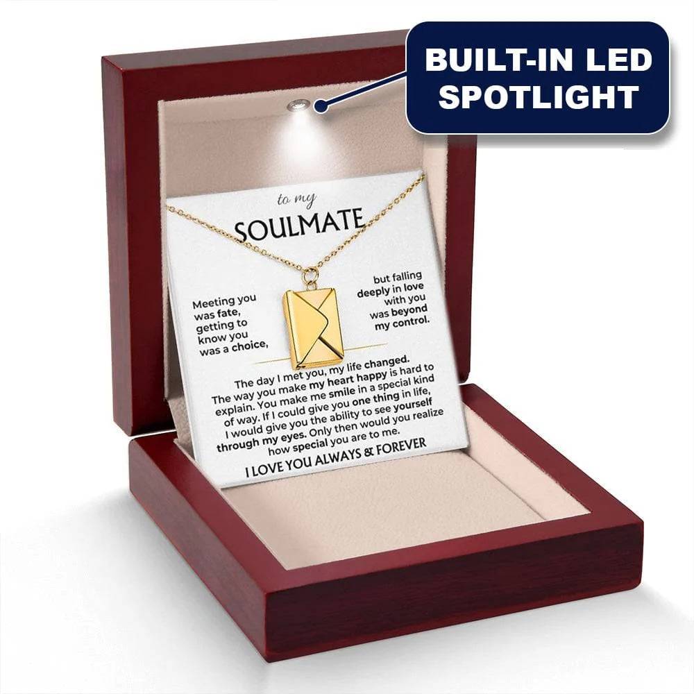 To My Soulmate - Love Letter Necklace - Beautiful Gift Set