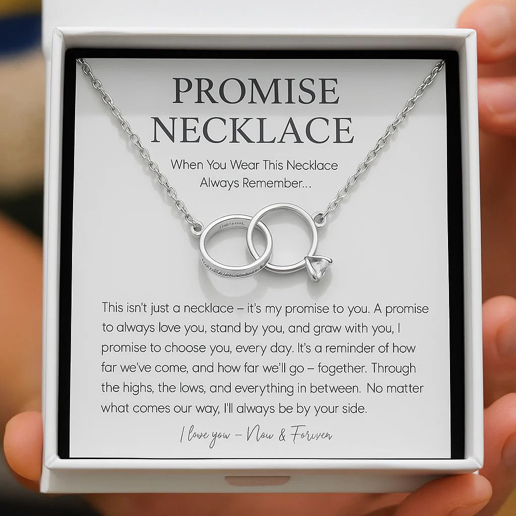 Promise Ring Necklace - Valentine's Day Gift For Her