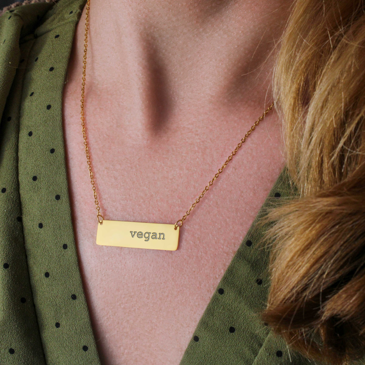 Vegan Horizontal Bar Necklace (Non FPS)