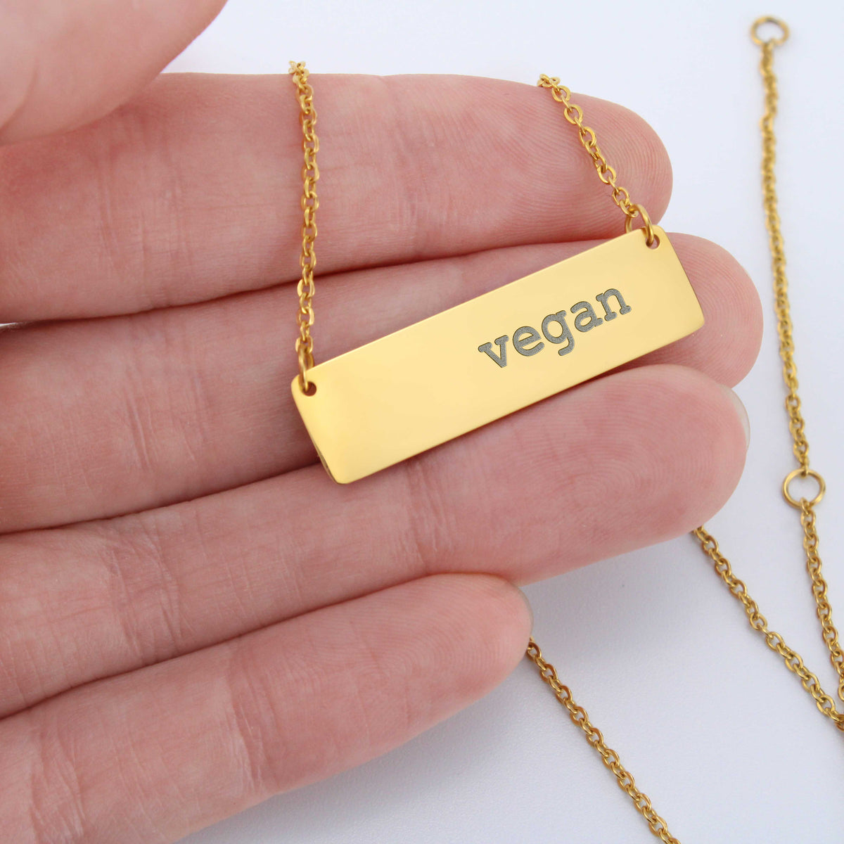 Vegan Horizontal Bar Necklace (Non FPS)