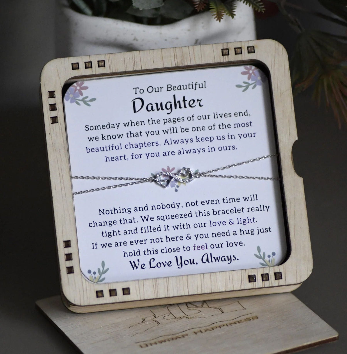 To My Beautiful Daughter | Always Keep Me In Your Heart | Bracelet For Daughter