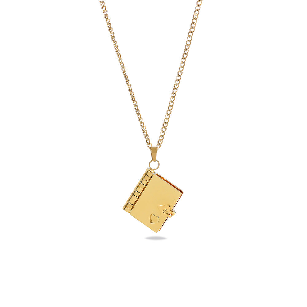 Personalized Book Necklace With Gift Box