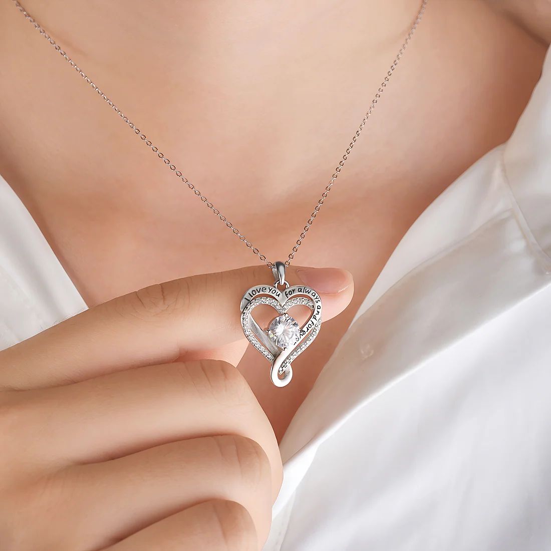 To My Love | I'm Not Perfect | Infinity Heart Necklace