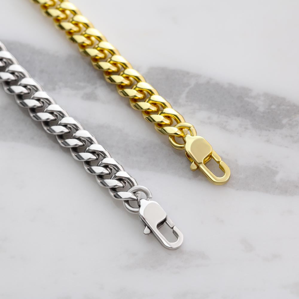 To My Man The Day I Met You Cuban Link Chain Necklace, Anniversary Gifts, Gift Ideas for Boyfriend Husband, Christmas Gift for Man, Valentine's Day Gift
