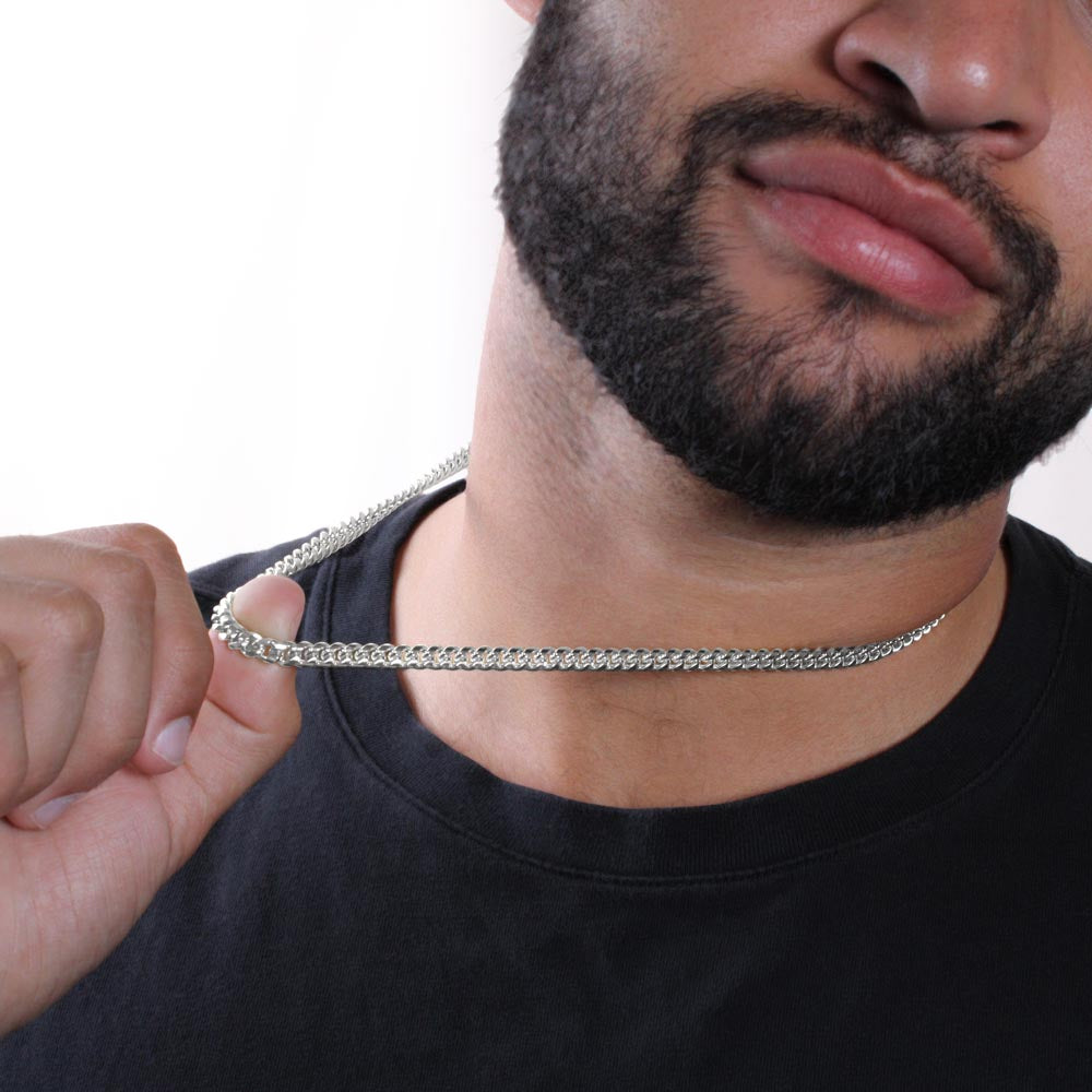 To My Husband Cuban Link Chain Gift, Anniversary Gift for Husband, Gift Ideas for Husband, Christmas Valentines Gift Ideas