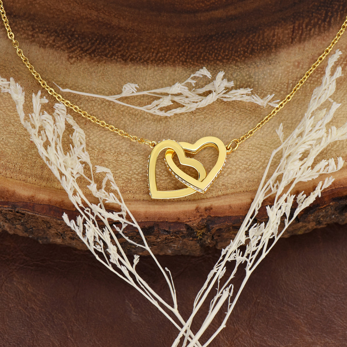 Granddaughter When You Were Born | Gift For Your Granddaughter | Interlocking Hearts necklace