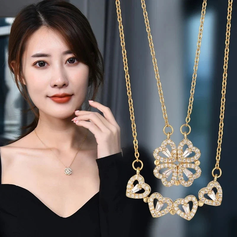 To My Daughter's 4-Leaf Clover "Lucky Charm" Necklace with Luxury Gift Box