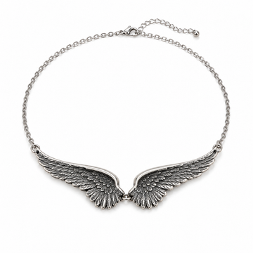 Vintage Angel Wing Necklace for Women – Silver Feather Wings Pendant Jewelry Gift
