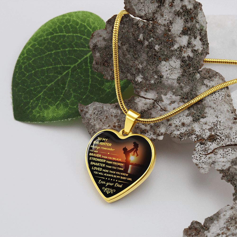To My Daughter - Always Be My Baby Girl, Heart Necklace
