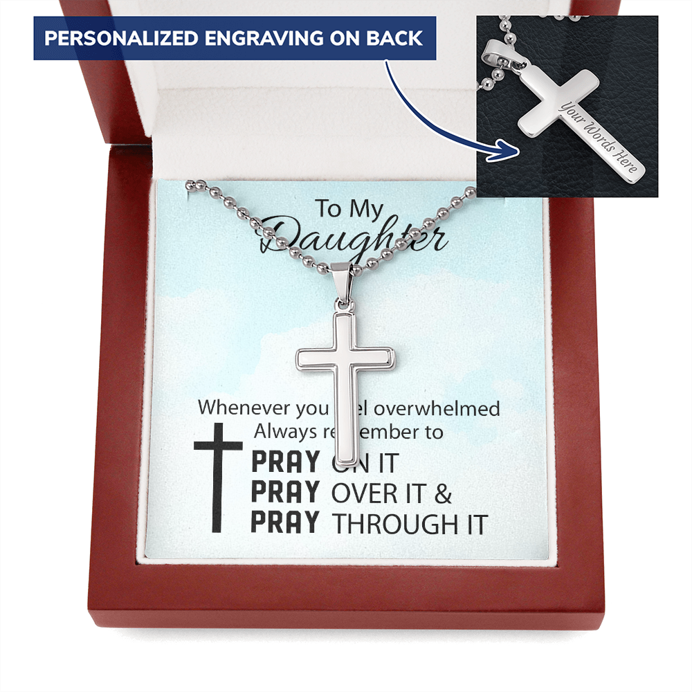 Cross Necklace To My Daughter | Jewelry Sentimental Keepsake Gift for Daughter