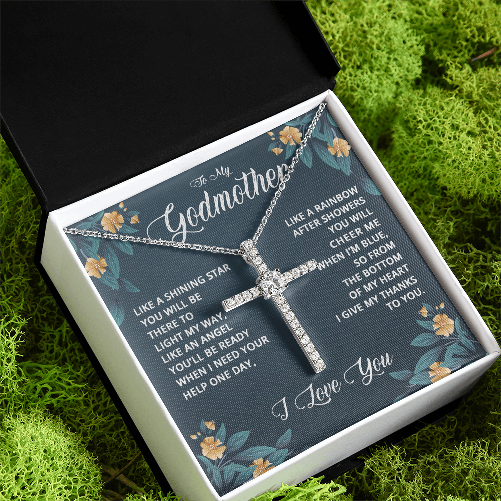 To My Godmother | Shining Star | CZ Cross