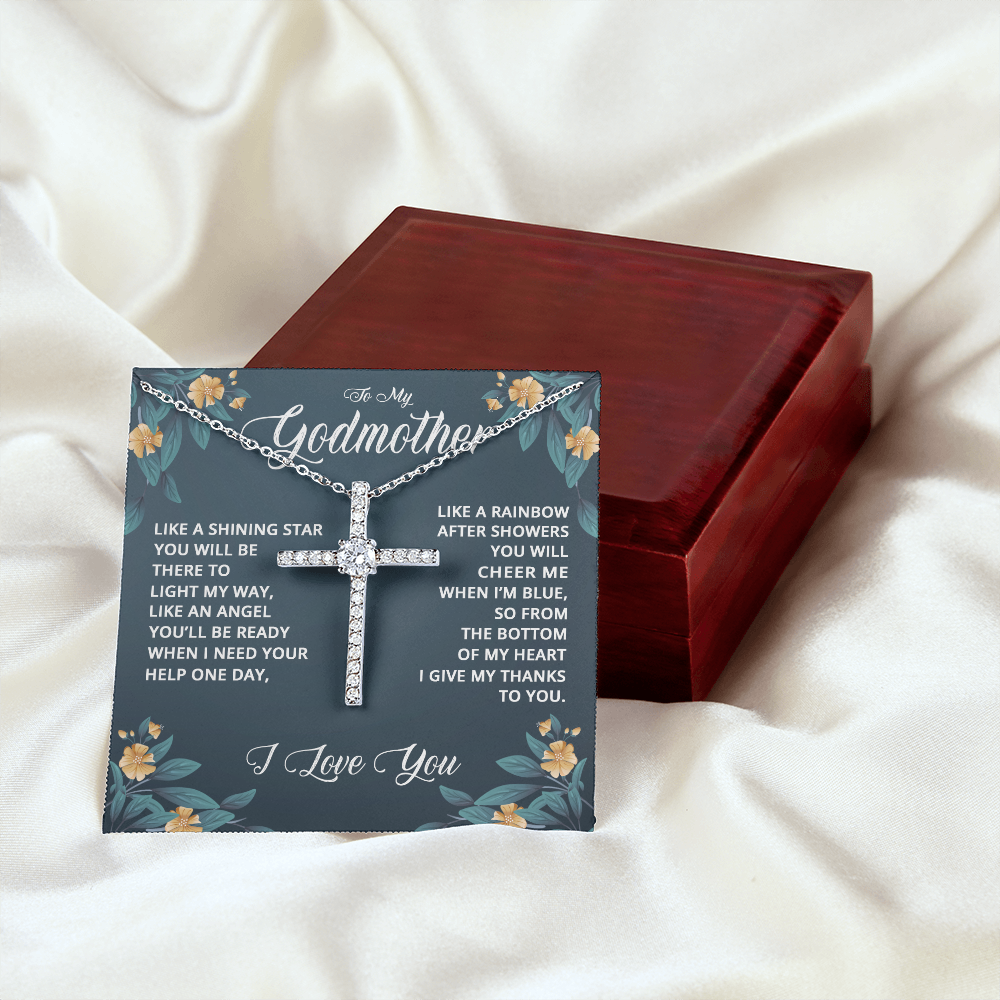 To My Godmother | Shining Star | CZ Cross
