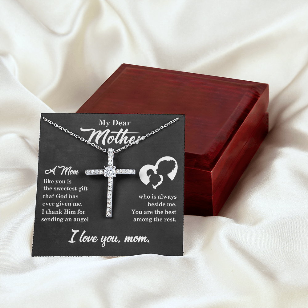 My Dear Mother | Sweetest Gift | CZ Cross