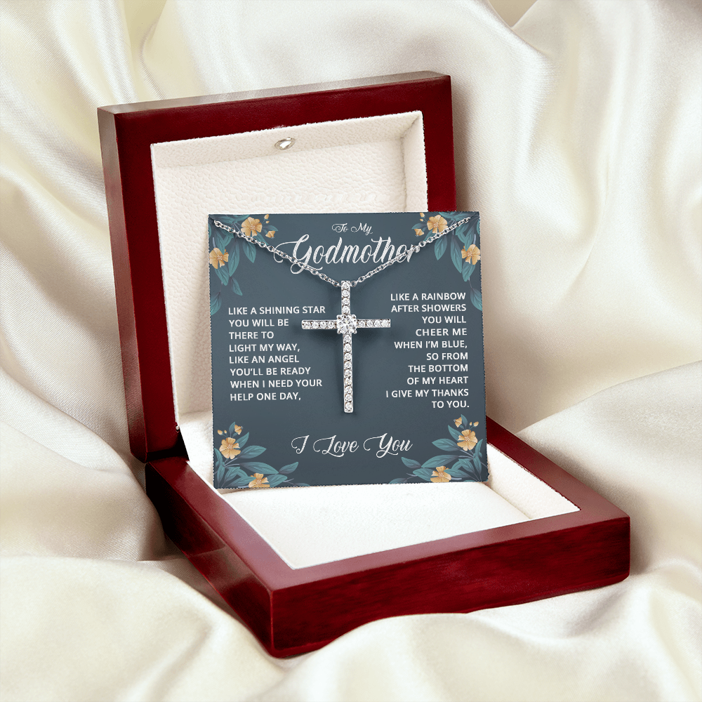 To My Godmother | Shining Star | CZ Cross