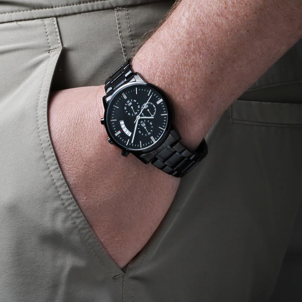 To Our Son Enjoy The Ride Watch, Gift For Son From Dad Mom, Engraved Watch for Son, Birthday Christmas Gift