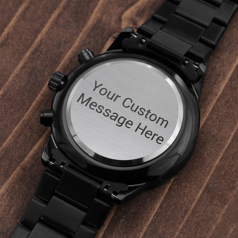 Mens Watch Personalized Customized Engraved Watches For Men Groom Gift