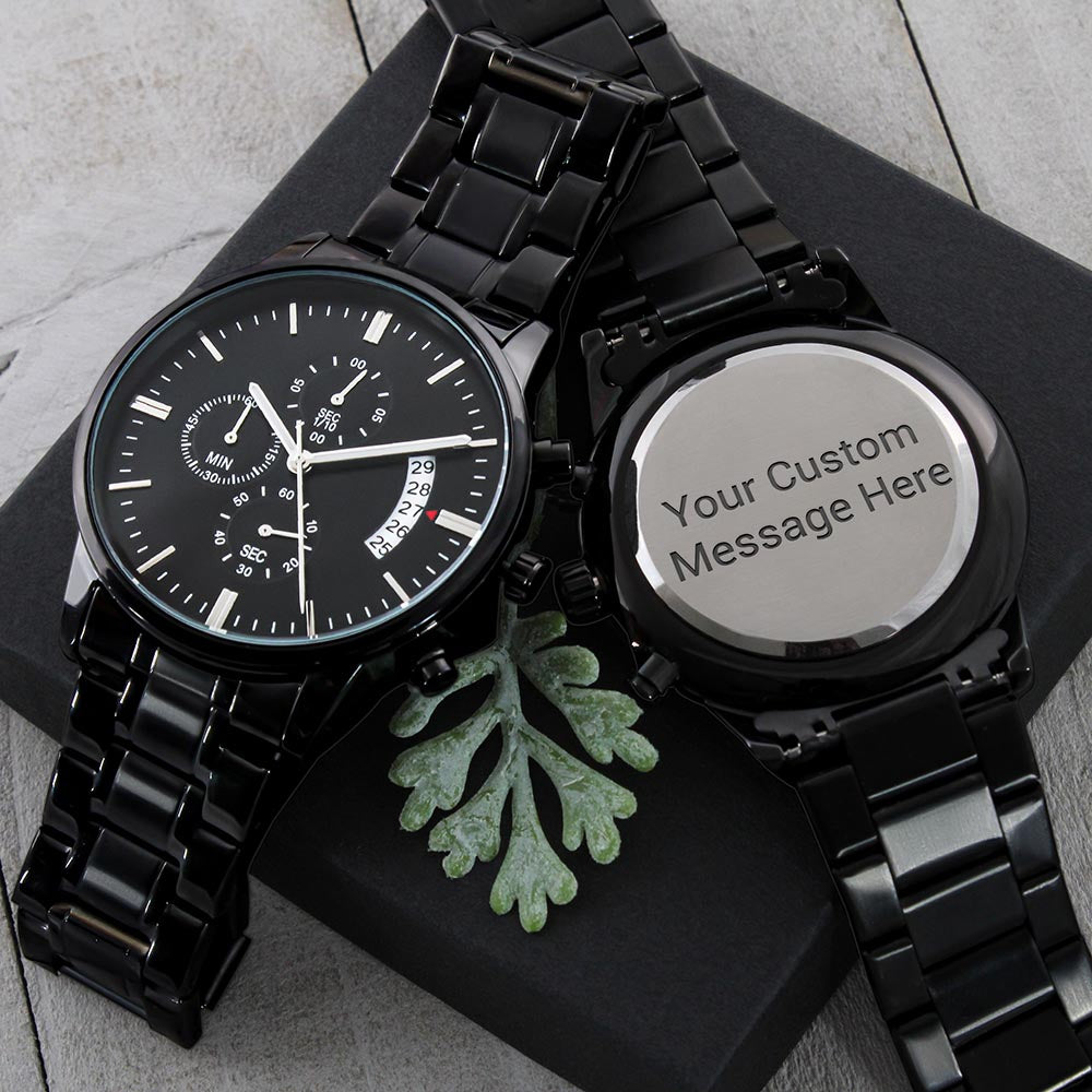 Mens Watch Personalized Customized Engraved Watches For Men Groom Gift