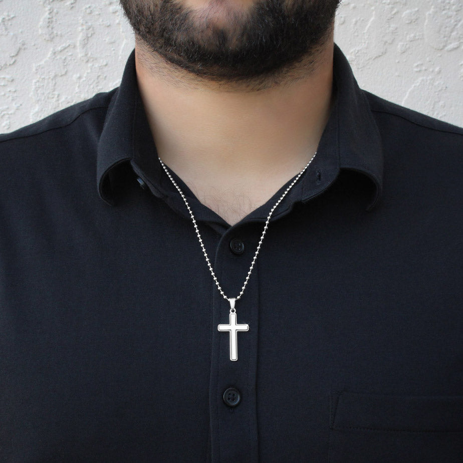 To My Loving Dad | You Are The World | Stainless Cross Necklace