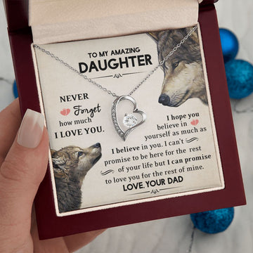 To My Amazing Daughter | Never Forget How Much I Love You | Forever Love Necklace