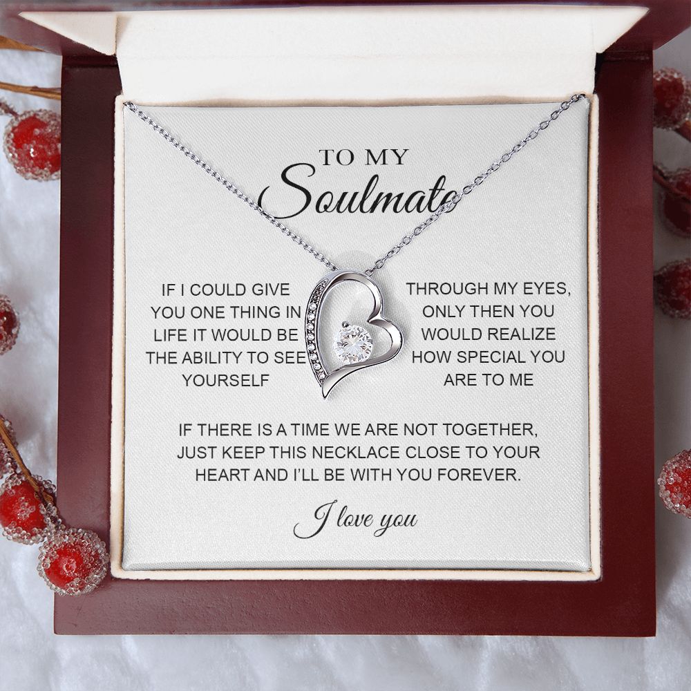 To My Soulmate | I Will Be With You Forever | Romantic Gift For Your Soulmate| Forever Love Necklace