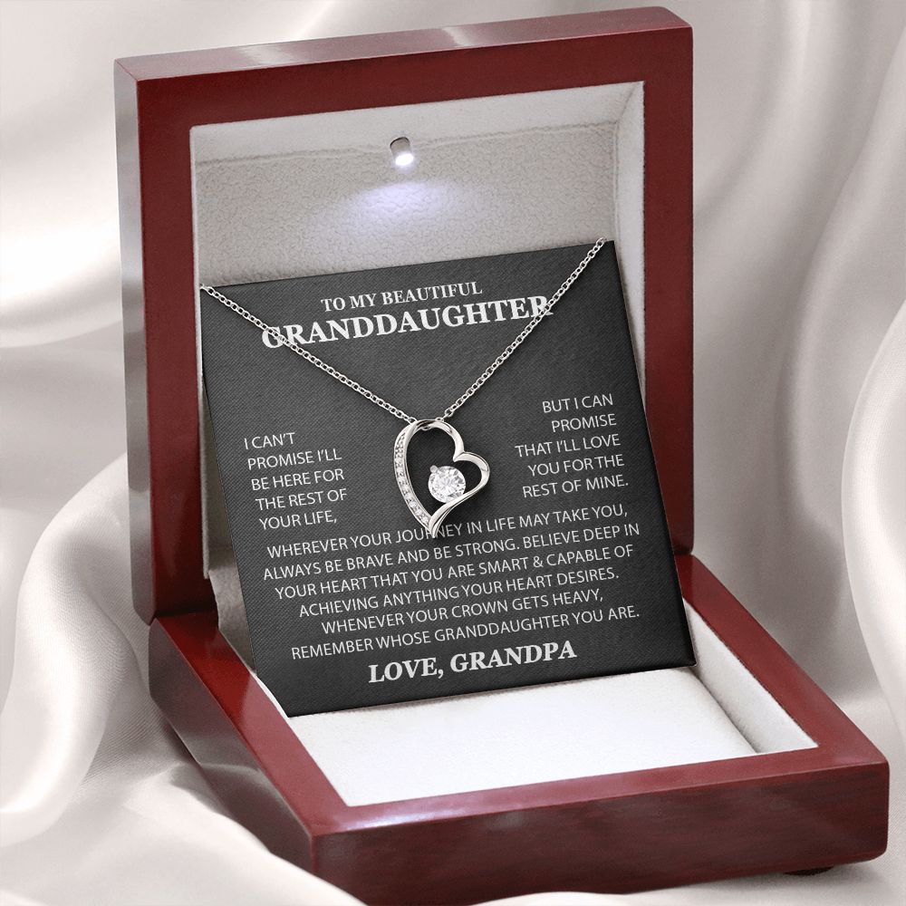 To My Granddaughter Necklace | Journey In Life | Gift For Granddaughter From Grandpa