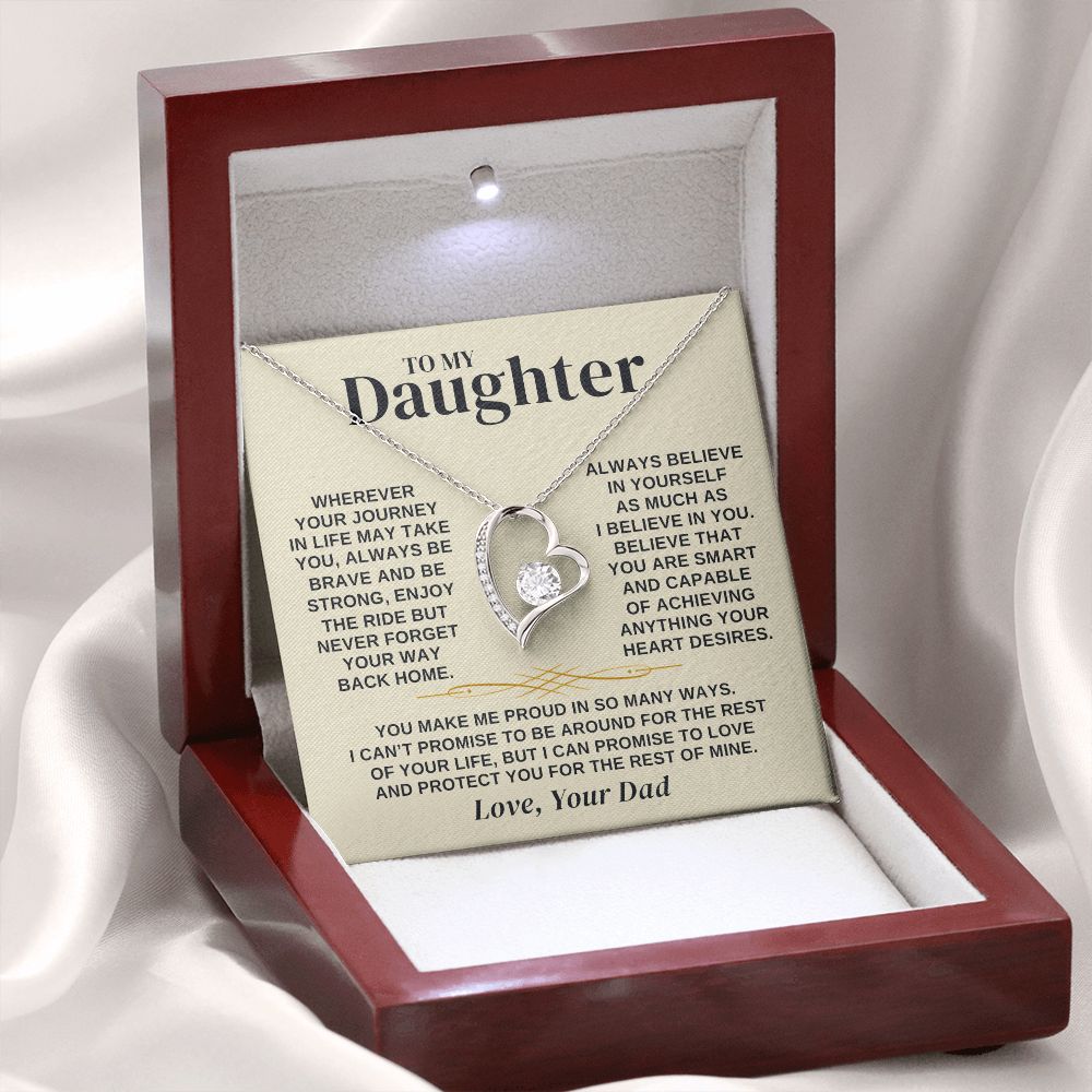 Daughter Your Journey In Life, Forever Love Necklace, Perfect Gift For Your Daughter