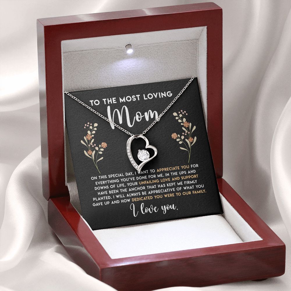 Mom On This Special Day, Forever Love Necklace, Mother's Day Gift Idea
