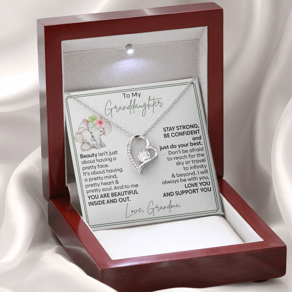 To My Granddaughter Necklace | Stay Strong | Gift for Granddaughter from Grandma