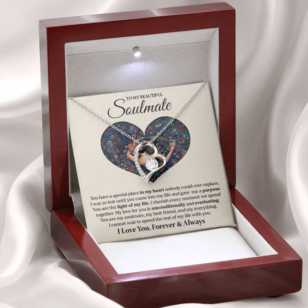 To My Beautiful Soulmate - Light Of My Life, Forever Love Necklace
