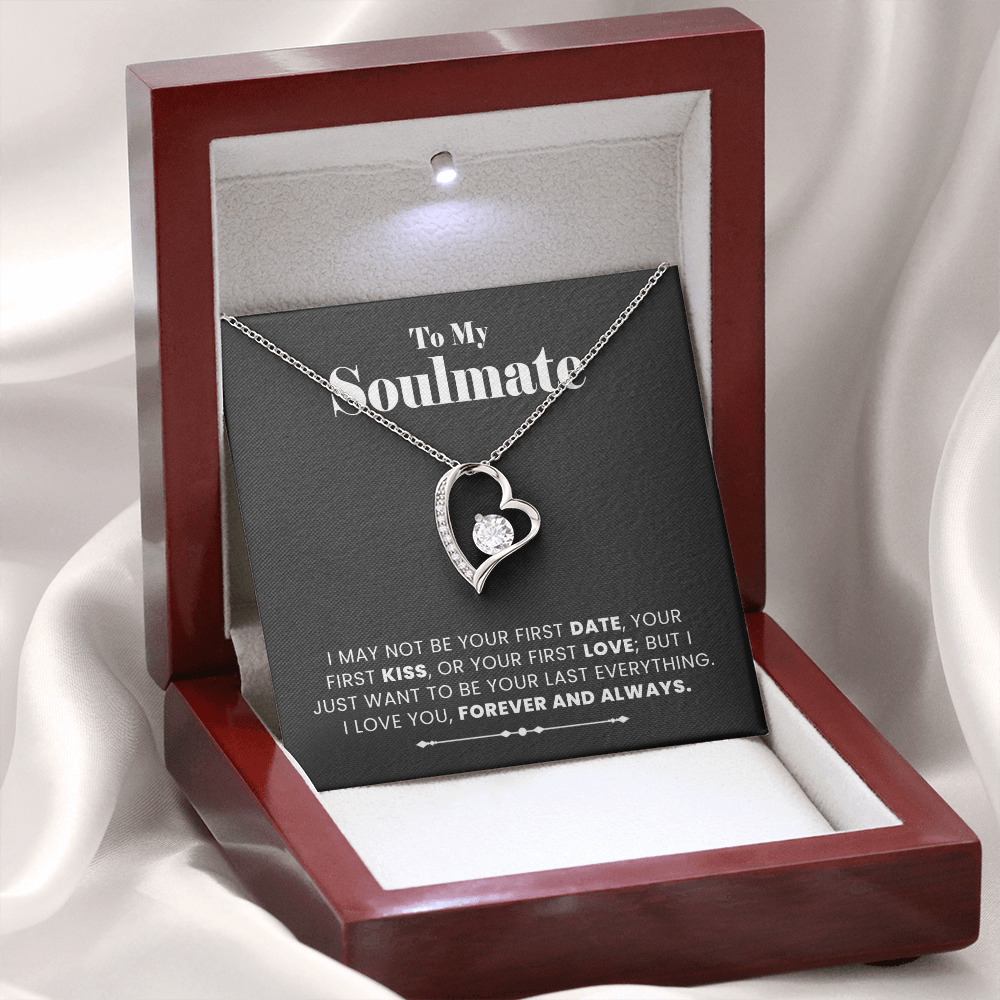 To My Soulmate Necklace, Gift for Girlfriend, Soulmate gift from Boyfriend, Christmas Birthday Valentine's Gift