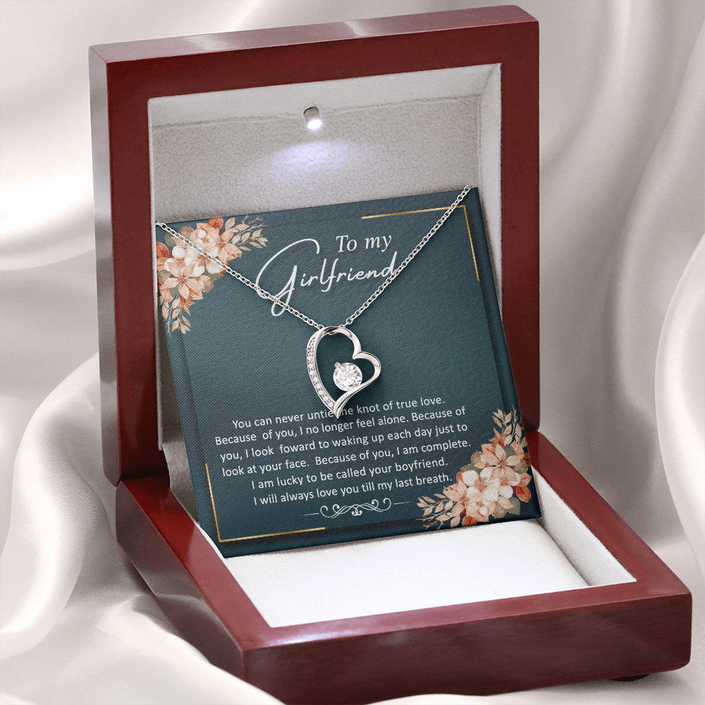 To My Girlfriend | You Can Never Untie | Forever Love Necklace