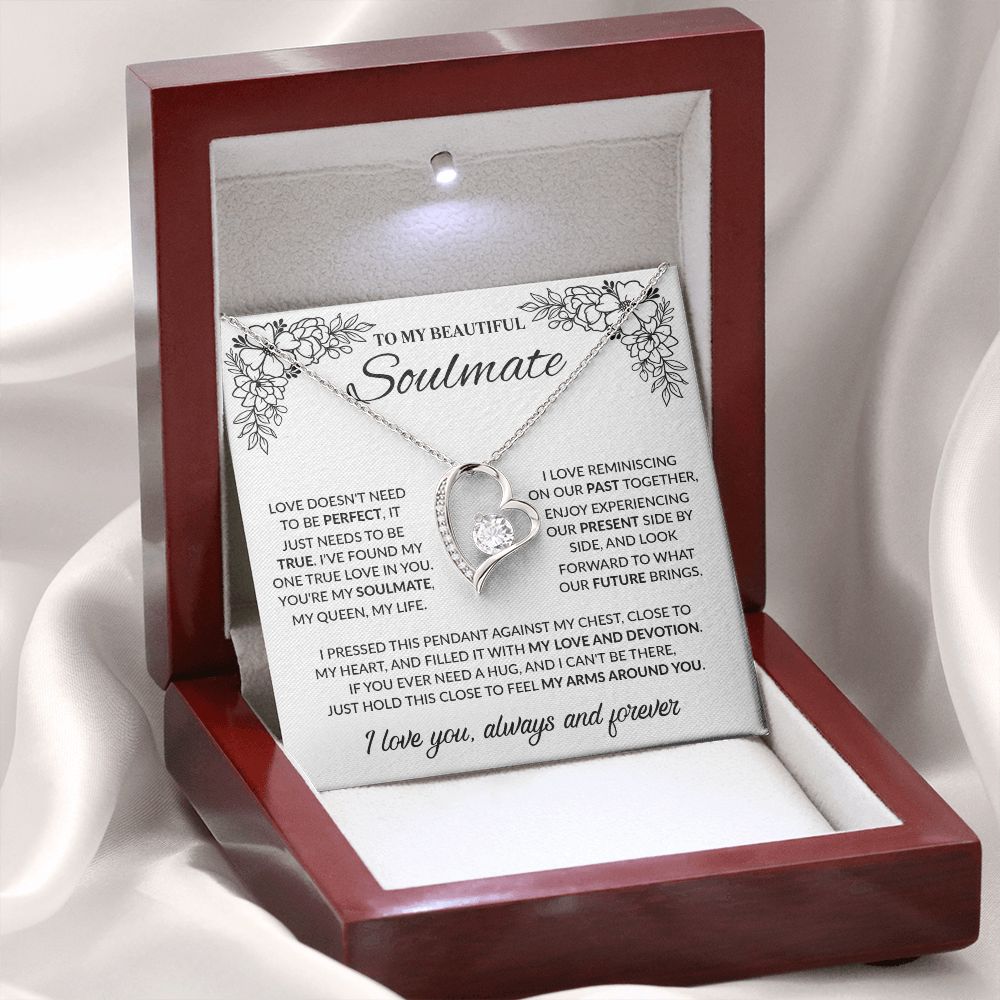 To My Beautiful Soulmate - My Love And Devotion, Forever Love Necklace