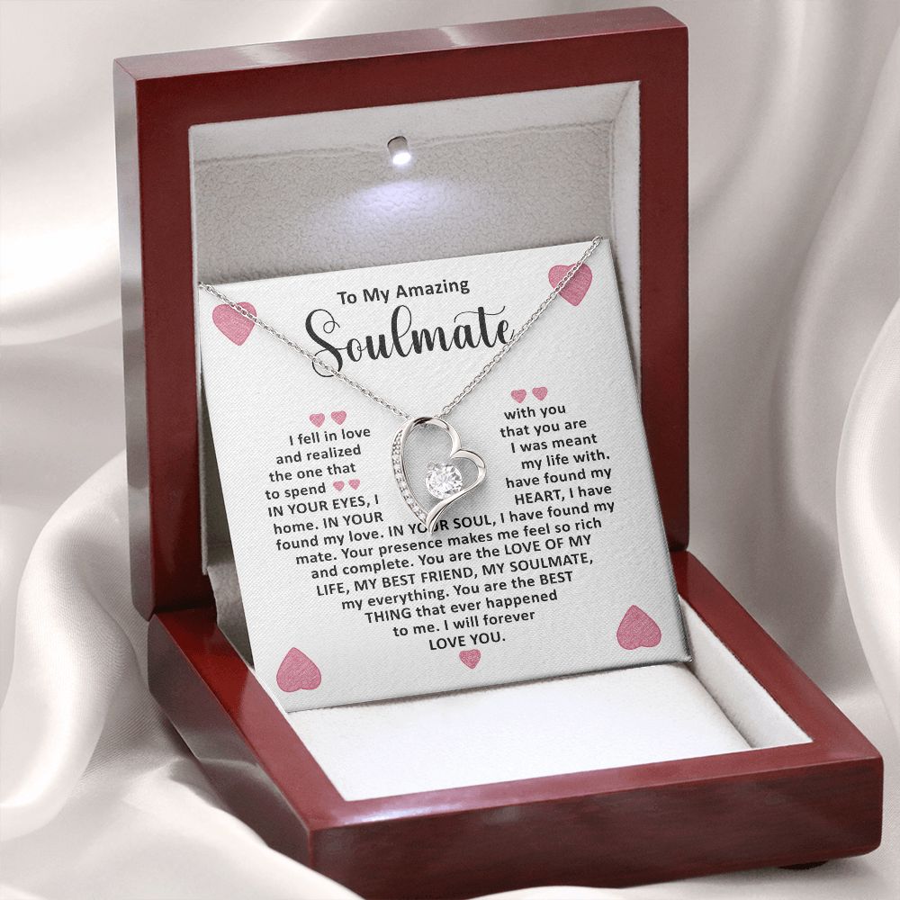 Soulmate I Fell In Love, Forever Love Necklace, Romantic Gift For Her