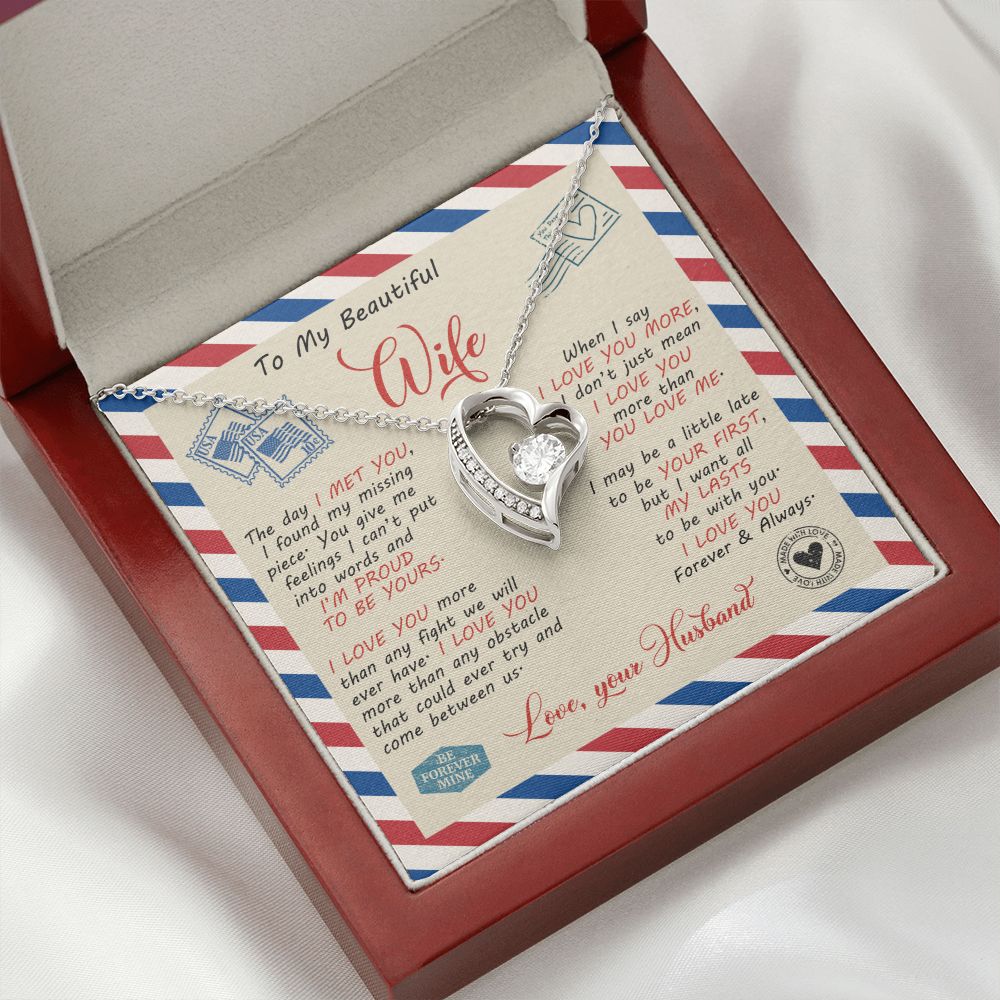 To My Wife - I'm Proud To Be Yours, Forever Love Necklace Gift