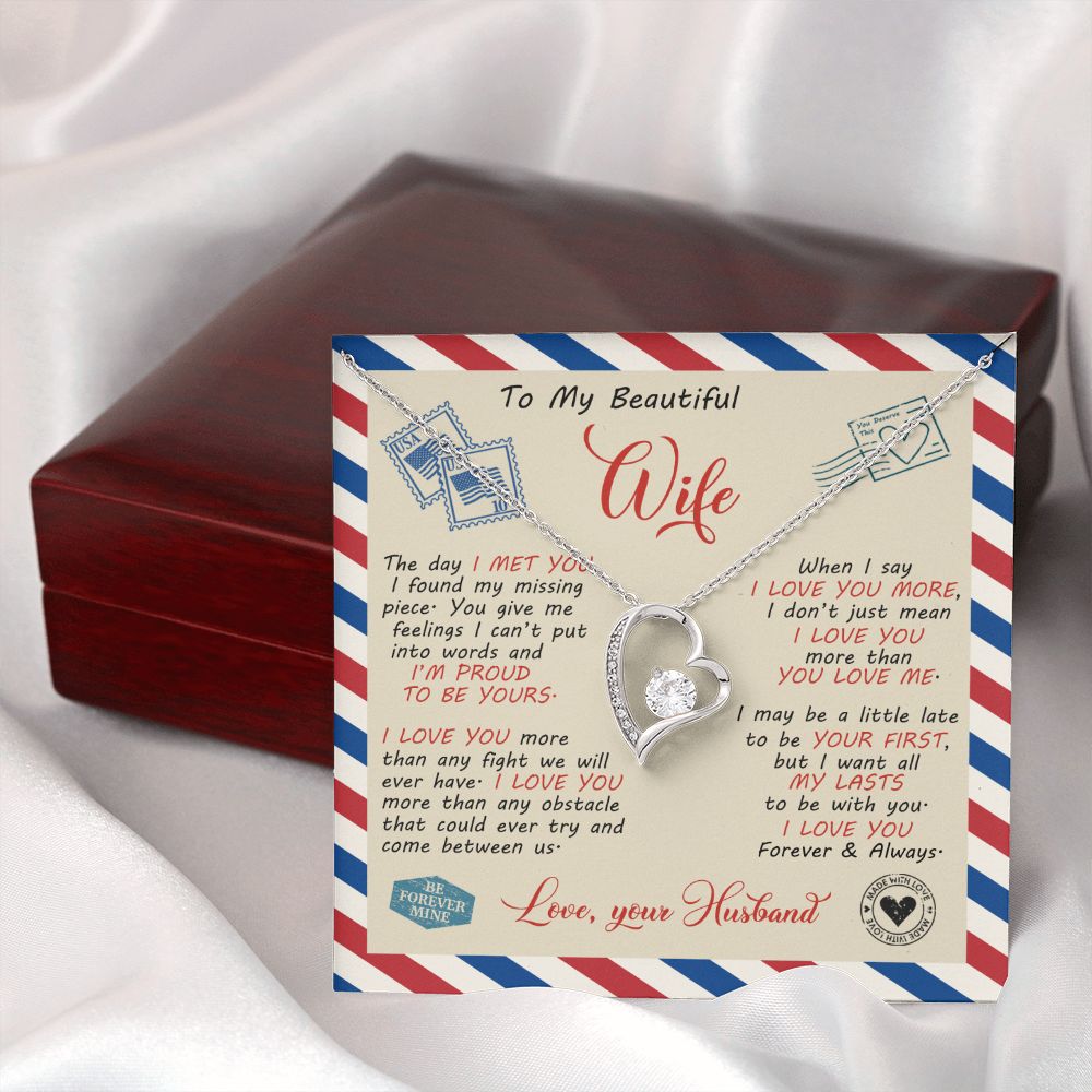 To My Wife - I'm Proud To Be Yours, Forever Love Necklace Gift