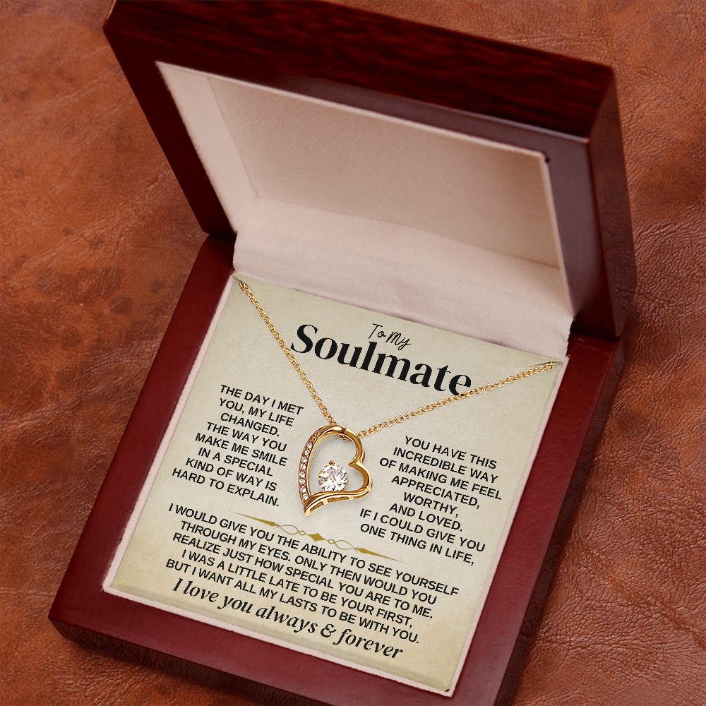To My Soulmate | The Day I Met You | Forever Love Necklace | Romantic Gift