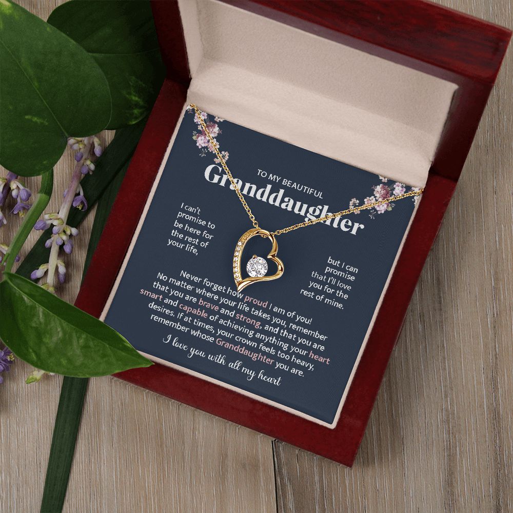 Granddaughter Brave & Strong, Forever Love Necklace, Perfect Gift For Granddaughter