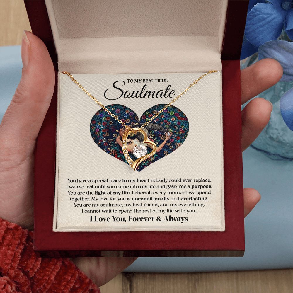 To My Beautiful Soulmate - Light Of My Life, Forever Love Necklace